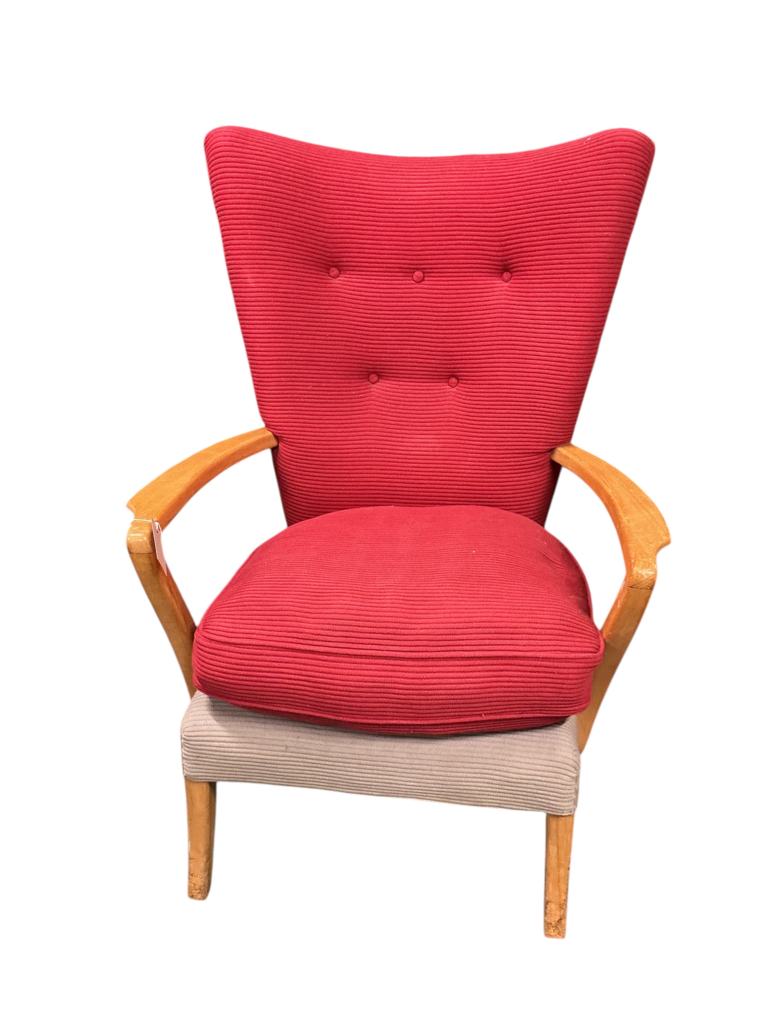A mid century G plan armchair, width 68cm, depth 60cm, height 90cm